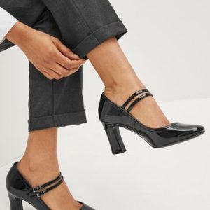 WWXT1281 Black Patent Regular/Wide Fit Forever Comfort® Mary Jane Shoes