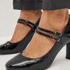 WWXT1281 Black Patent Regular/Wide Fit Forever Comfort® Mary Jane Shoes - Image 2